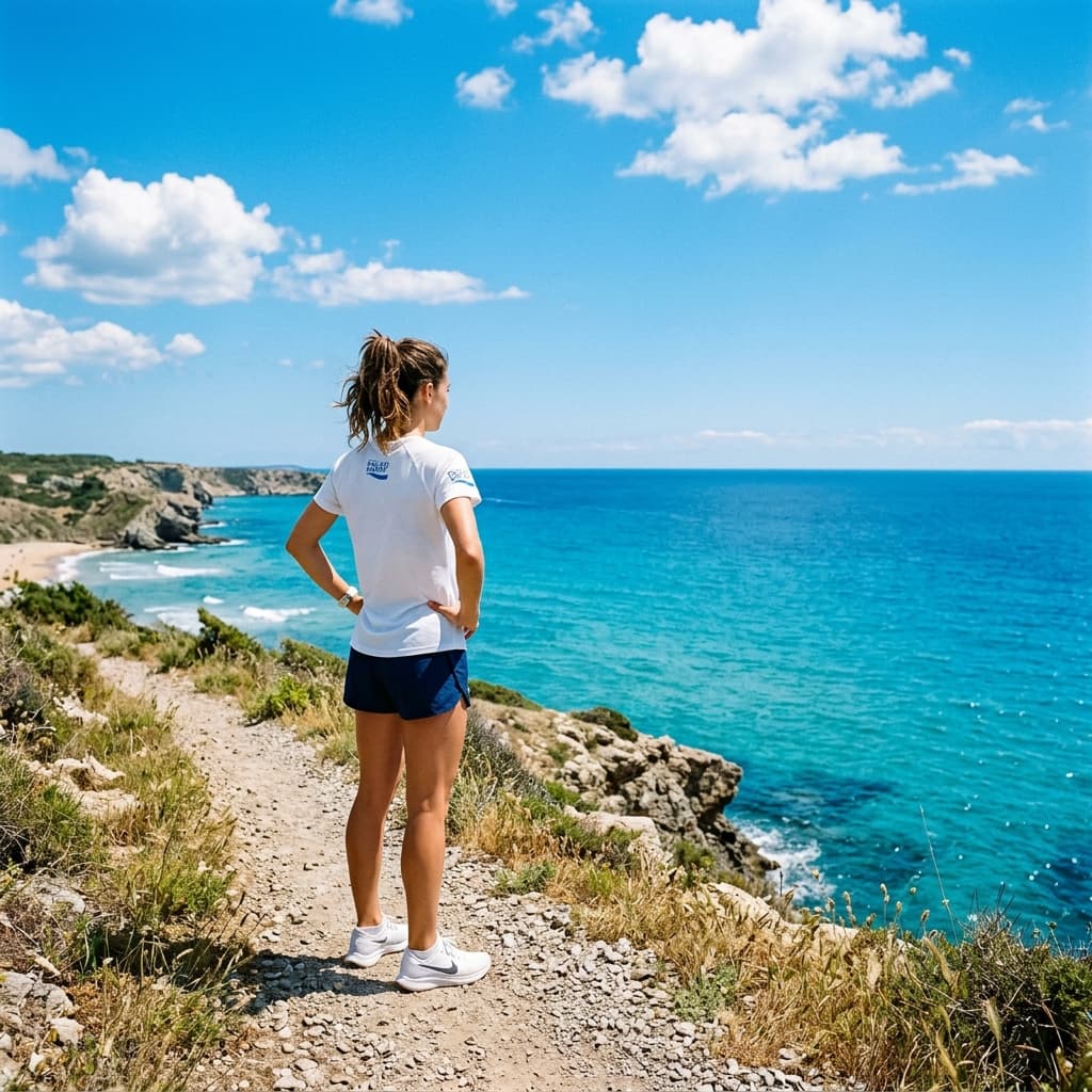 Athlete looking at the ocean